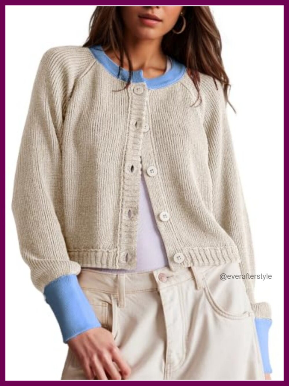 Cropped Cardigan Sweater Long Sleeve Open Front Women